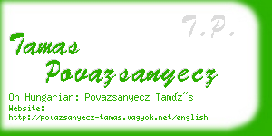 tamas povazsanyecz business card